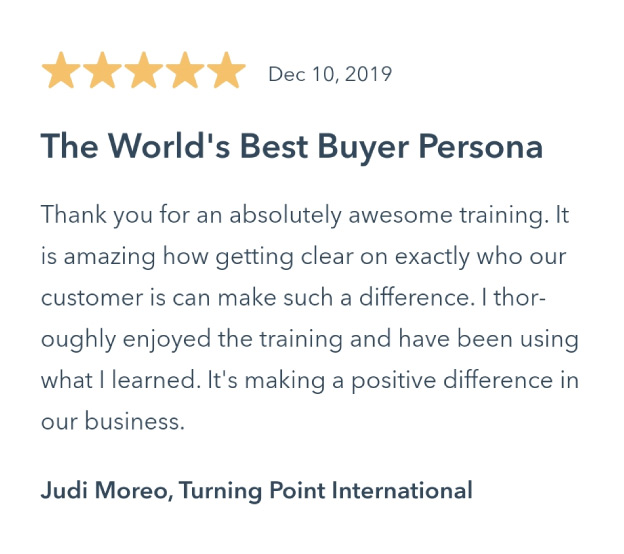  Testimonial - Judi Moreo
