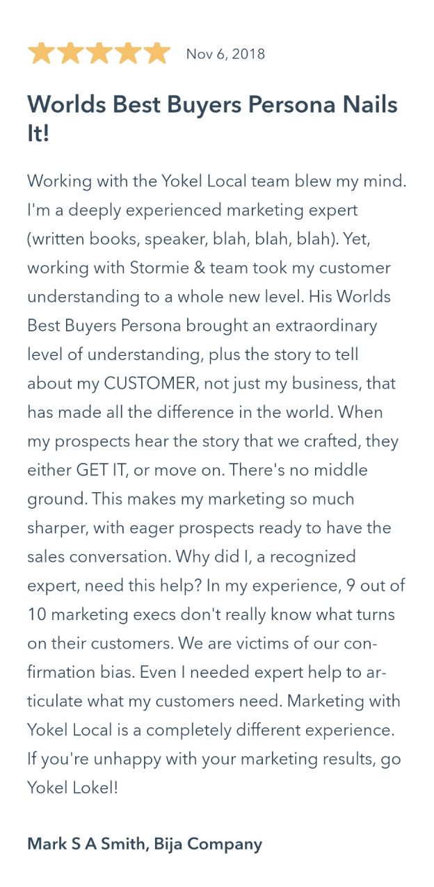 Testimonial- Mark S A Smith