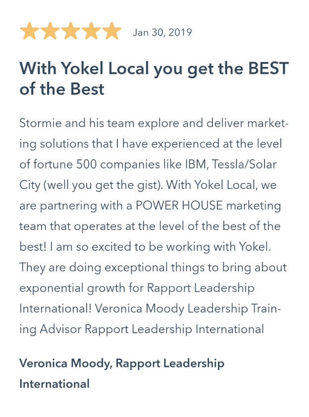 Testimonial Rapport - Veronica Moody
