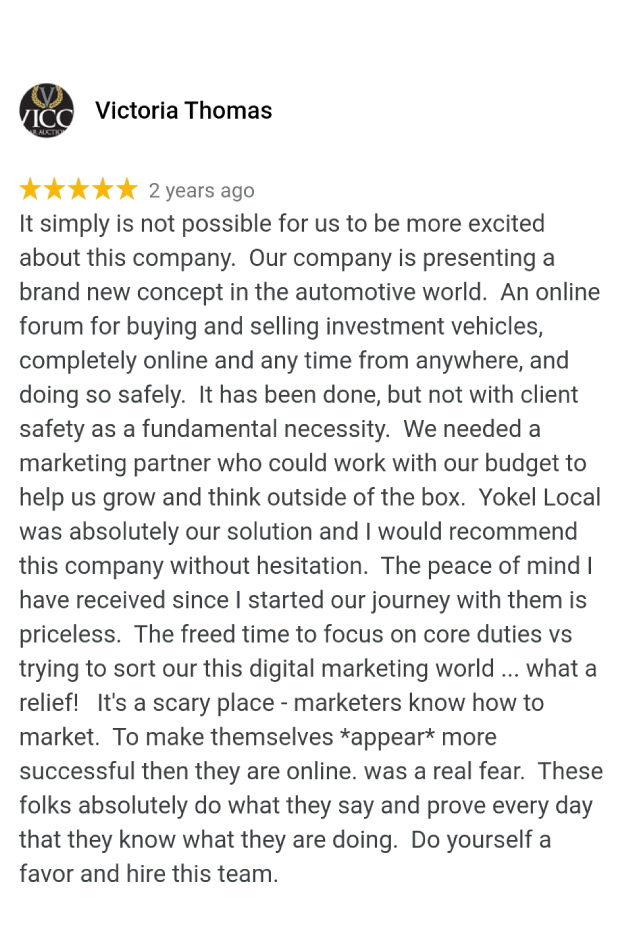 Testimonial - Victoria Thomas